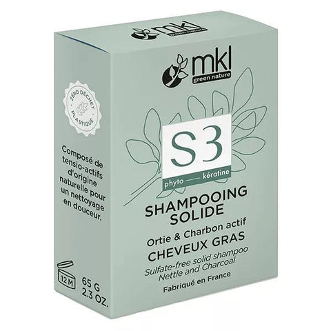 MKL Festes Shampoo Brennnessel und Kohle Fettiges Haar 65g