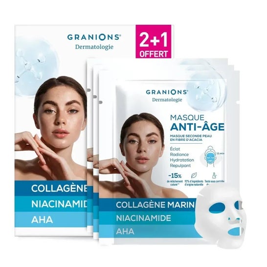 Granions Masque Second Peau Anti-Âge (3x22 ml)