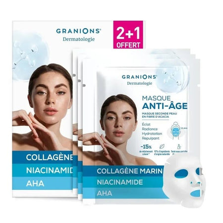 Granions Masque Second Peau Anti-Âge (3x22 ml)