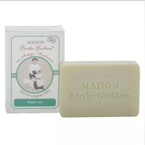 Maison Berthe Guilhem Seife Ätherisches Öl Grüne Minze und Grüne Tonerde Bio 100g