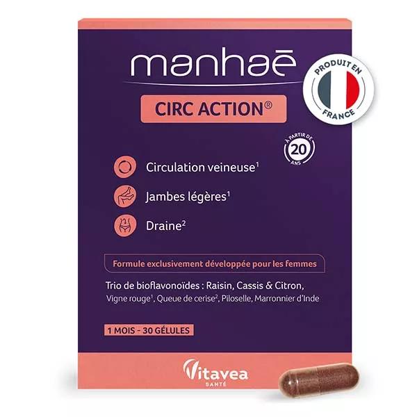 Manhaé Circ Action Jambes légères et Drainage Vigne Rouge 30 gélules