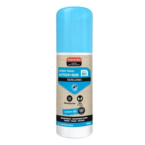 Manouka Fabric/Mosquito Nets Around Baby Repellent Spray 75ml
