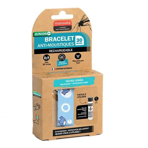 Manouka Anti-Mückenarmband Junior Wal-Motiv
