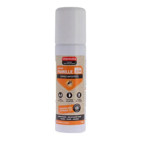 Manouka brume famille aérosol répulsif corps et visage 75ml