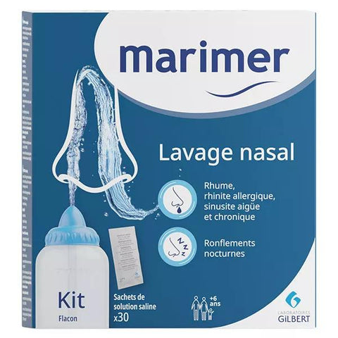 Marimer Large Volume Nasal Wash Kit + 30 Saline Solution Sachets
