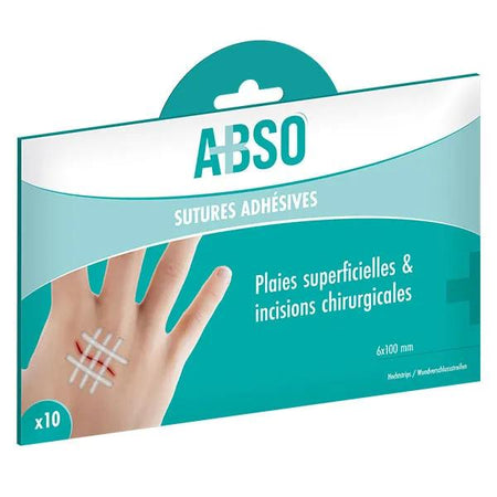 Marque Verte ABSO Sutures adhésives 6 x 100 mm
