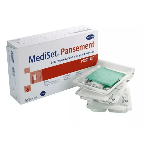 MediSet pansements POSTOP - Boîte de 3 - Plaies moyennes (5 - 10 cm)