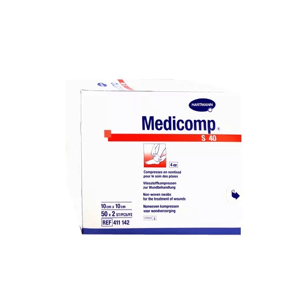 Medicomp Compresses en Non-Tissé 10cm x 10cm 50 sachets