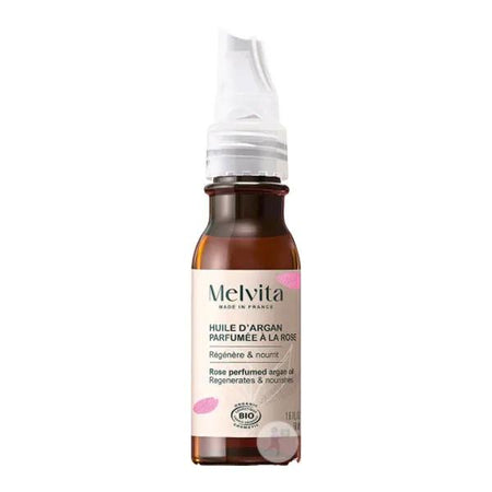 Melvita Huile de Beauté d'Argan Parfumée à l'Huile Essentielle de Rose Bio 50 ml