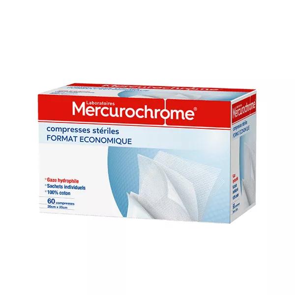 Mercurochrome Compresses Stériles 5x5cm en 60 unités