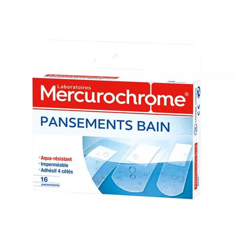 Mercurochrome Pflaster Wasserfest Packung mit 16