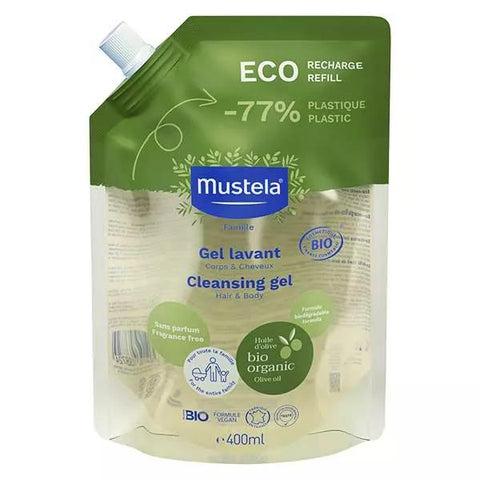 Mustela Bath & Wash Organic Cleansing Gel Refill 400ml