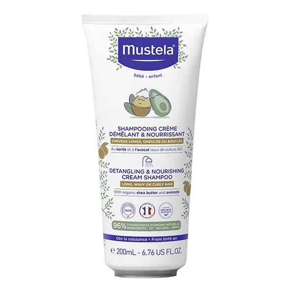 Mustela Shampooing crème démêlant et nourrissant 200ml