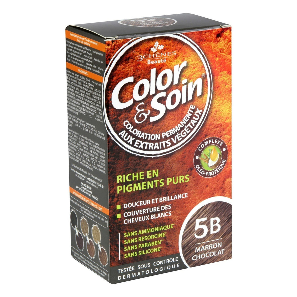 3 Chênes Color & Soin Coloration Permanente Marron Chocolat 5B