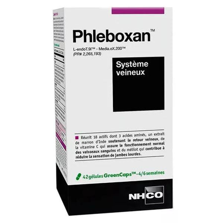NHCO Phleboxan Confort Circulatoire/Circulation/système veineux Jambes Lourdes 42 gélules