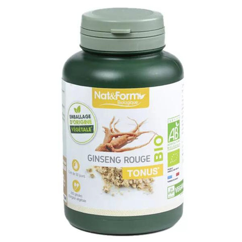 Nat & Form Bio Roter Ginseng 200 pflanzliche Kapseln