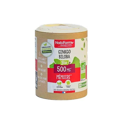 Nat & Form Écoresponsable Ginkgo Biloba Bio 200 Kapseln
