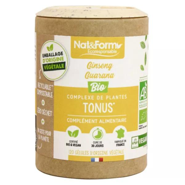 Nat & Form Écoresponsable Ginseng Guarana Bio 120 gélules