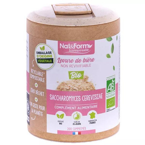 Nat & Form Eco Responsable Bio-Bierhefe (200 Tabletten)