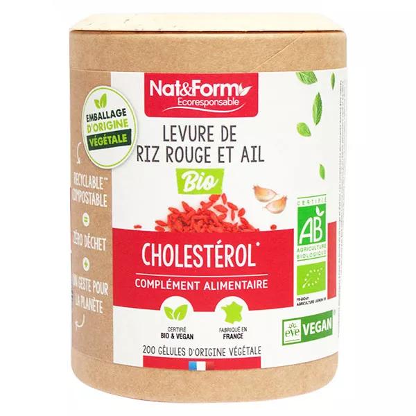 Nat & Form Écoresponsable Levure de Riz Rouge & Ail Bio 200 gélules végétales