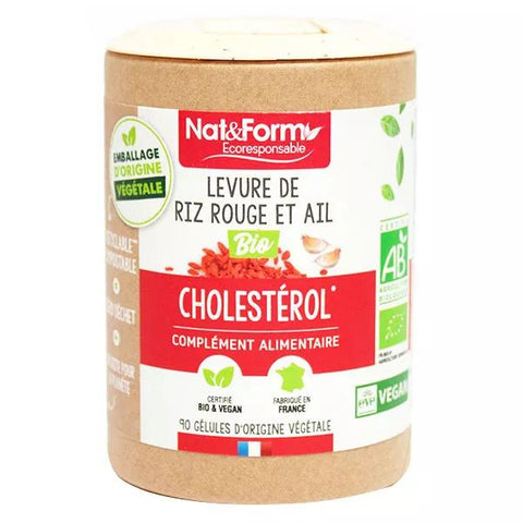 Nat & Form Écoresponsable Rotschimmelreis & Knoblauch Bio 90 pflanzliche Kapseln