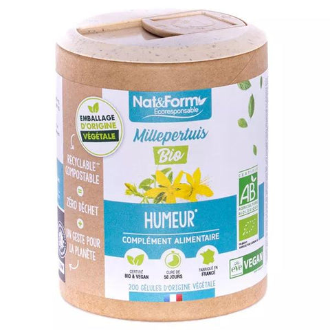 Nat & Form Nachhaltig Johanniskraut Bio 200 Kapseln