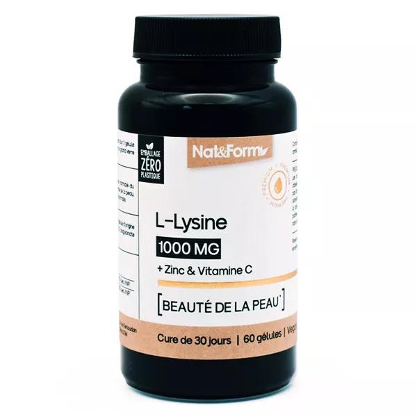 Nat & Form L-Lysine + Zinc & Vitamine C beauté de la peau 60 gélules