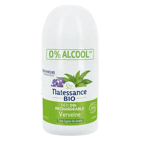 Natessance Organic Refillable 24h Verbena Roll-on Deodorant 50ml