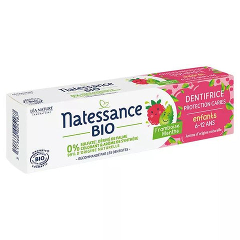 Natessance Zahnpflege Kinderzahnpasta Himbeere Minze Bio 75ml