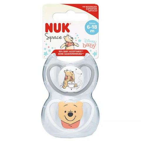 Nuk 2 SPACE Pacifiers 6-18m Winnie the Pooh