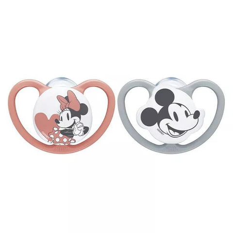 Nuk Space Silikon-Schnuller +0 Monate Minnie 2er-Pack