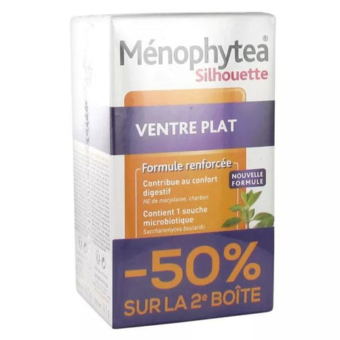 Nutreov Physcience Phytea Ménophytea Silhouette Flacher Bauch Verbesserte Formel, 2 x 30 Kapseln
