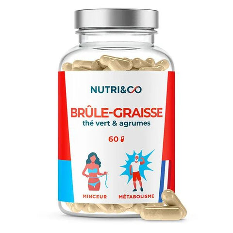 Nutri&Co Starker & natürlicher Fatburner mit Grüntee & Zitrusfrüchten – 60 vegane Kapseln