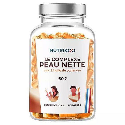 Nutri&Co Komplex Reine Haut Gegen Unreinheiten und Akne Vegan 60 Kapseln