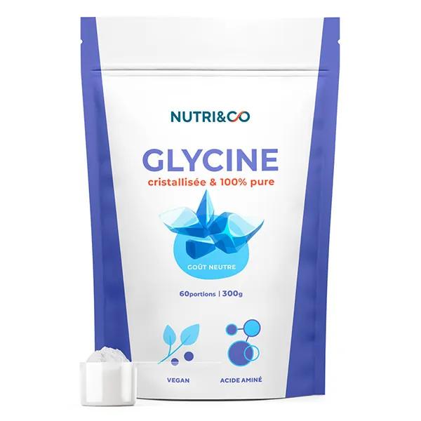 Nutri&Co Glycine Crystallisée 100% Pure en Poudre - 300g Vegan
