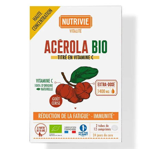 Nutrivie Acerola BIO - 2 Tuben mit je 12 Tabletten