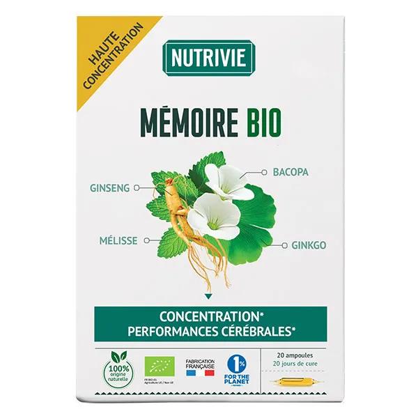Nutrivie Complexe Mémoire Bio 20 ampoules