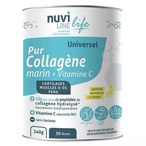 Nuviline Reines Meereskollagen-C Bio Vitamin C Zitronengeschmack 340g