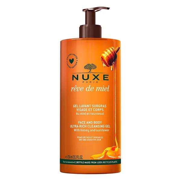 Nuxe Rêve de Miel Gel Lavant Surgras Visage et Corps 750ml