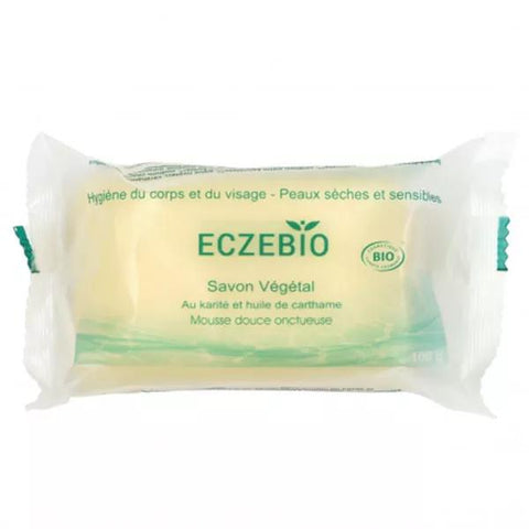 Oemine Eczebio Pflanzenseife Sheabutter und Bio-Saflor Trockene und Empfindliche Haut 100g