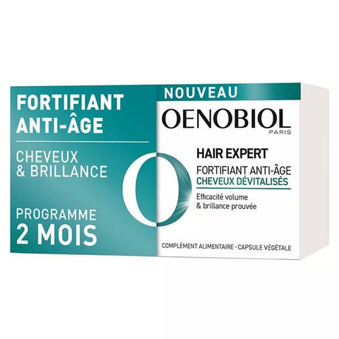 Oenobiol Cheveux Hair Expert Fortifiant Anti-Âge Lot de 2 x 30 capsules