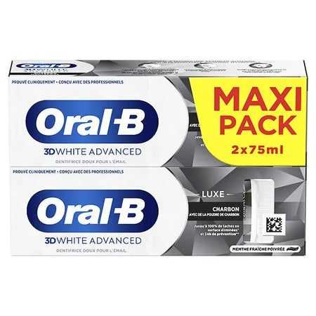 Oral-B Dentifrice Blancheur3D White Whitening Therapy Nettoyage Intense Lot de 2 x 75ml