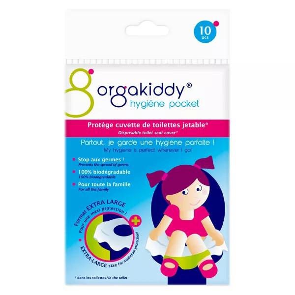 Orgakiddy Hygiène Pocket Protège Cuvette de Toilettes Jetable Extra Large 10 unités