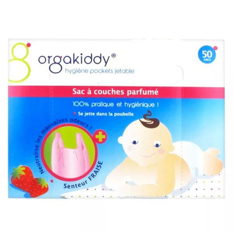 Orgakiddy Hygiene Pocket Windelbeutel Parfümiert Erdbeere 50 Stück