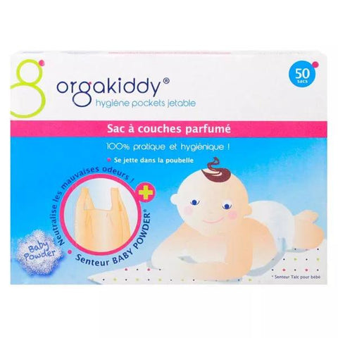 Orgakiddy Hygiene Pocket Windelbeutel Parfümiert Talkum 50 Stück
