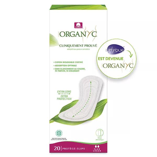 Organyc Protège-Slip Extra Long Flux Léger Coton Bio 20 unités