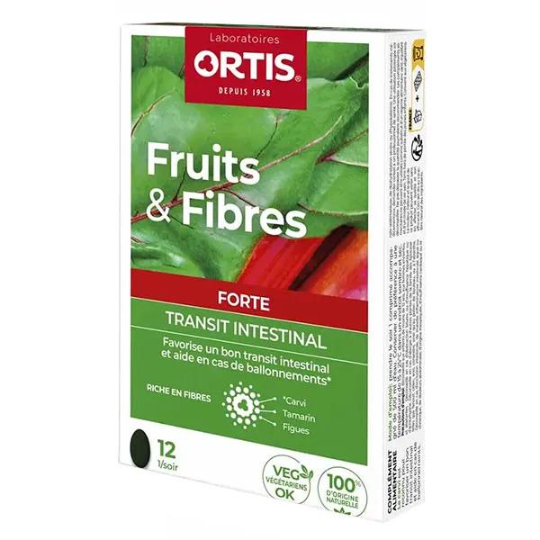 Ortis Transit Intestinal Fruits et Fibres Forte - 12 comprimés