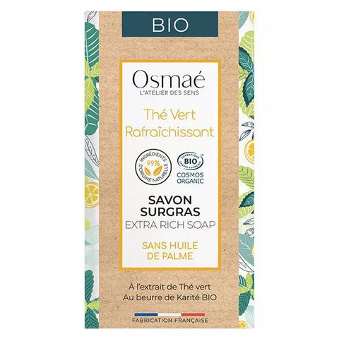 Osmaé Bio Palmölfreie Seife Erfrischender Grüntee (150 g)
