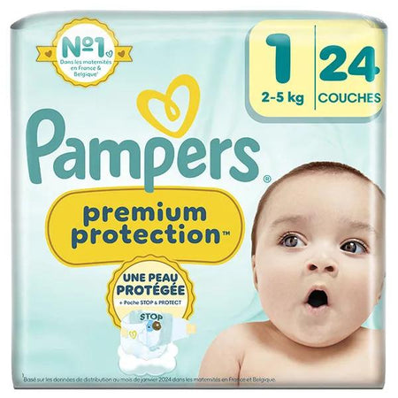 Pampers Couches Premium Protection T1 (2-5 Kg)