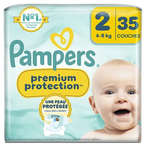 Pampers Couches Premium Protection T2 (4-8 Kg)